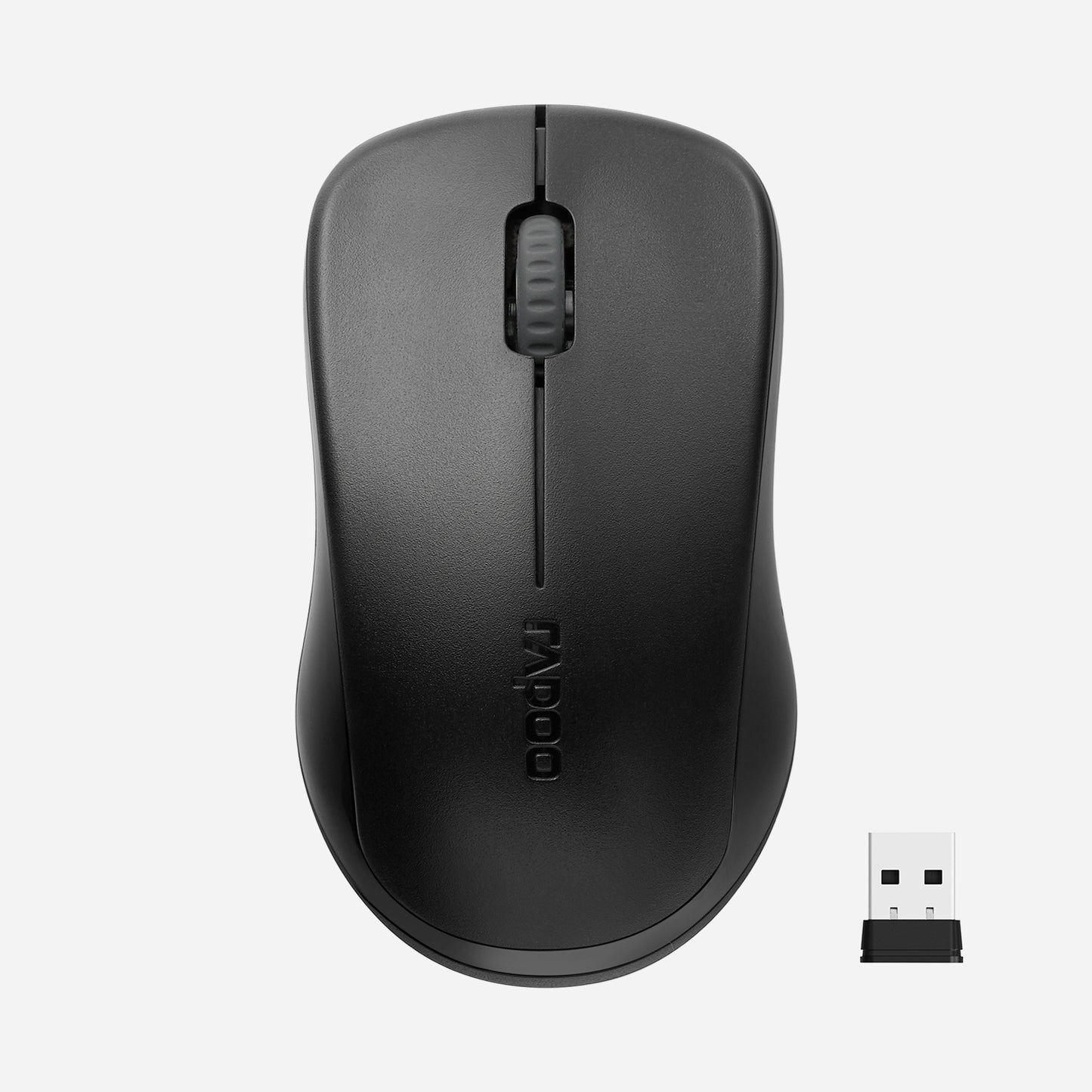 Rapoo 1680 Silent Wireless Mouse, 2.4GHz Cordless Mouse with USB Receiver, 1K DPI, 3 Buttons Computer Mouse with 12M Battery Life, Ambidextrous Computer Mice for PC/Laptop