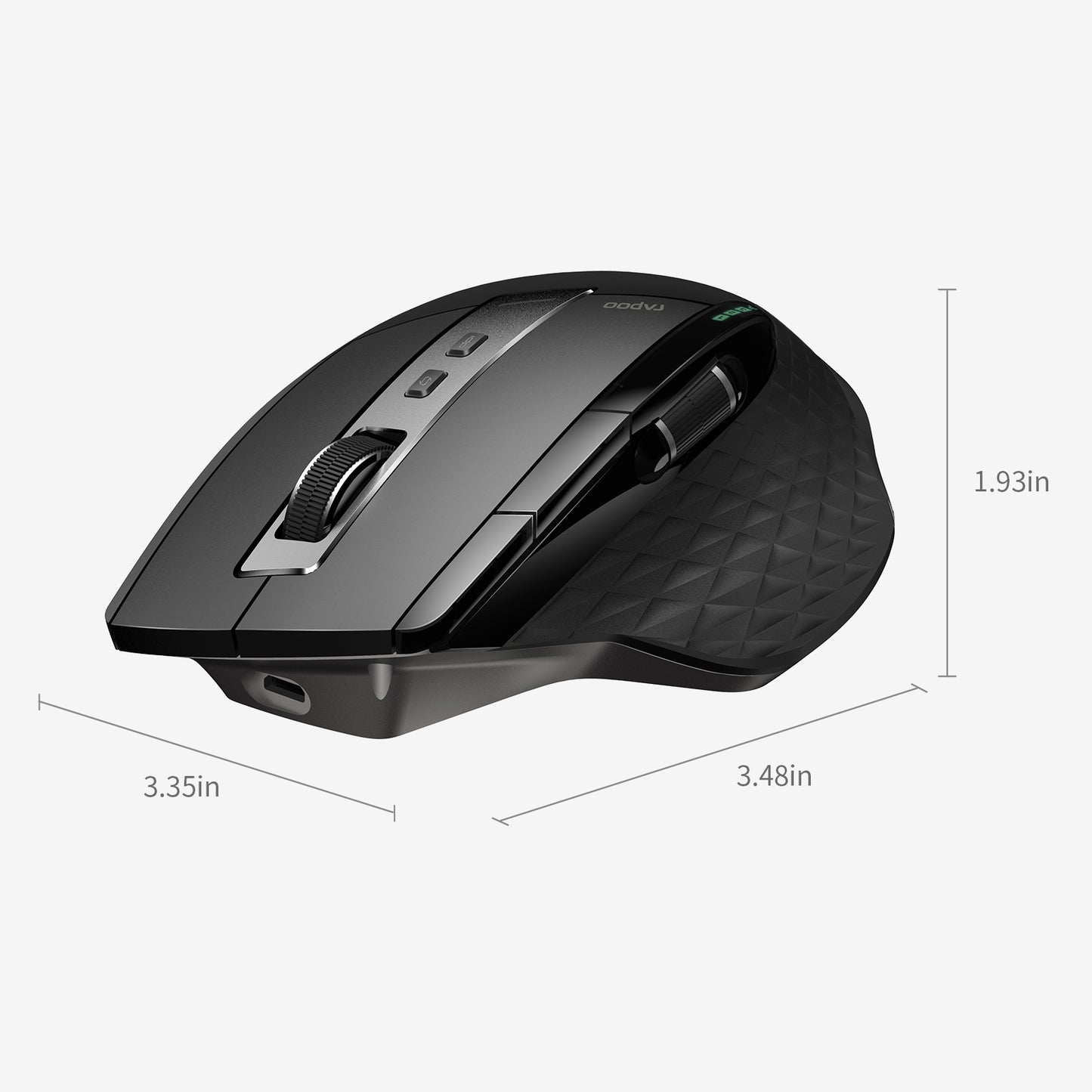 Rapoo 9900M Wireless Keyboard and Laser Mouse Combo, Multi-Device Keyboard and Mouse Set, Support 4 Devices, 0.16-Inch Ultra-Thin, Bluetooth + 2.4GHz Tri-Mode Wireless for Windows/Mac/Linux/Chrome