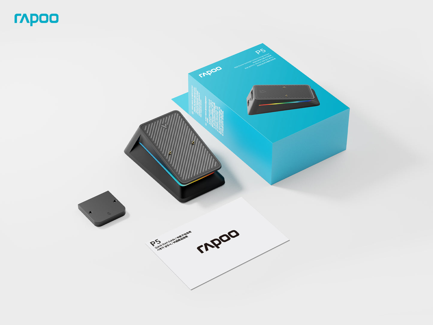 Rapoo P5 RGB Mouse Charging Dock, Compatible with MT760/MT760 PRO Multi-Device Mice and VT9 Pro/VT3/VT3 GEN-2/VT7 Series Gaming Mice