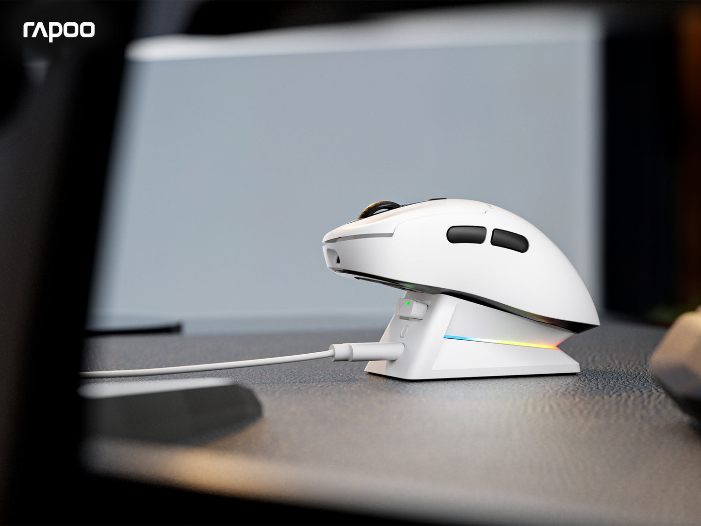 Rapoo P5 RGB Mouse Charging Dock, Compatible with MT760/MT760 PRO Multi-Device Mice and VT9 Pro/VT3/VT3 GEN-2/VT7 Series Gaming Mice