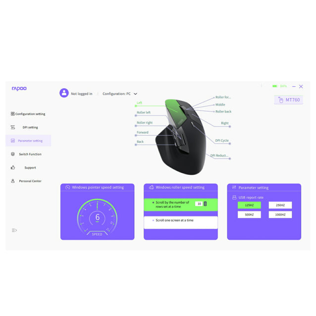 Settings for 10+1 Programmable Buttons