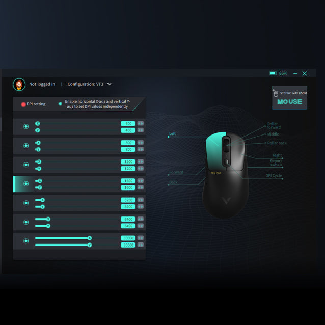 X/Y Master Sensitivity Control