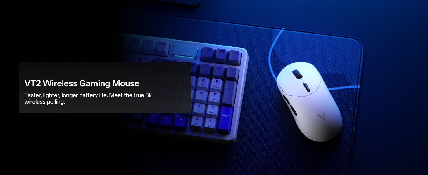 RAPOO VT2 MAX Gen2 wireless gaming mouse with ultra-lightweight design for faster, more responsive control