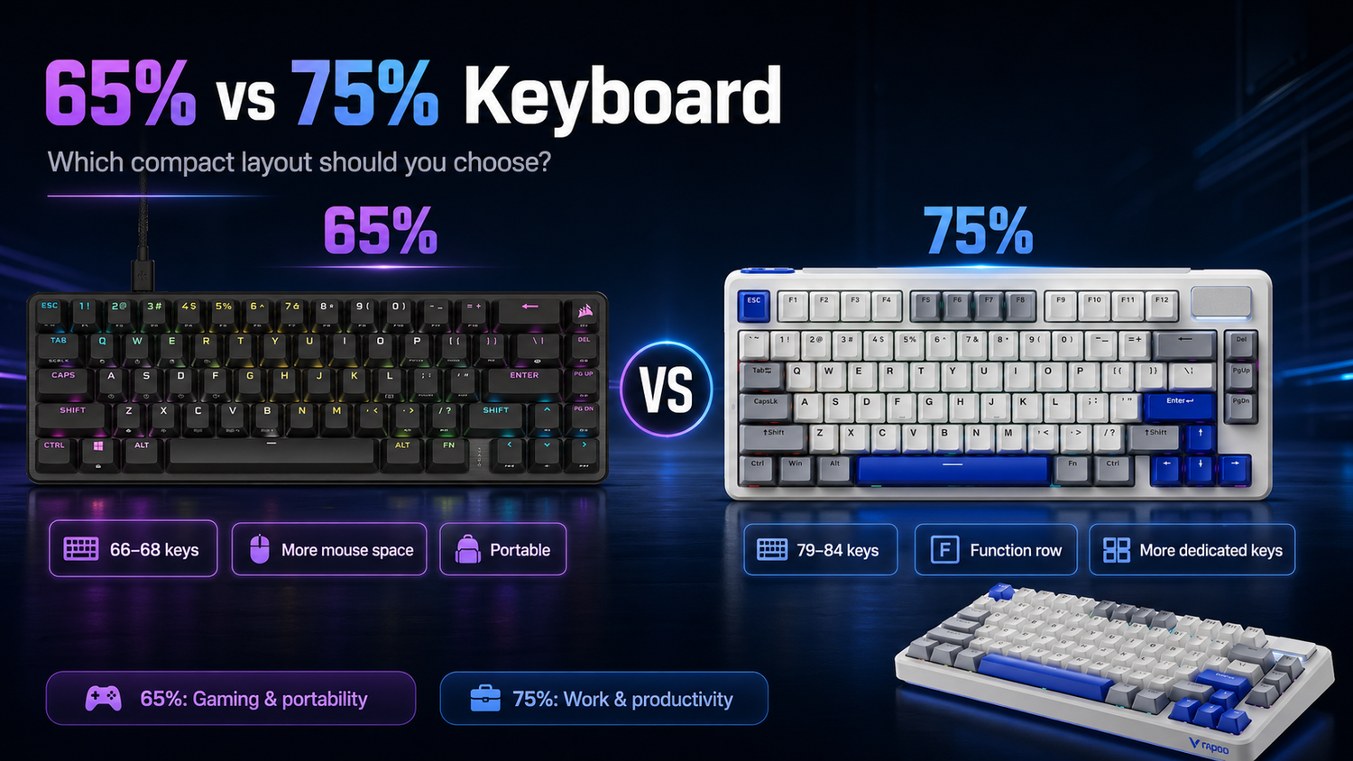 65% and 75% Keyboards are different