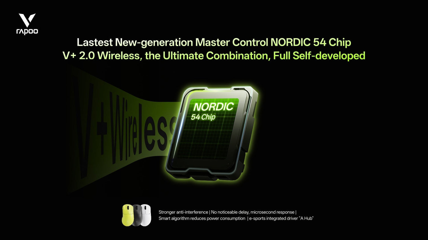 Rapoo VT GEN-2 Series- New Wireless Gaming Mouse Series - Fully Self-developed "V+Wireless 2.0" Algorithm with NORDIC 54 Series Chips
