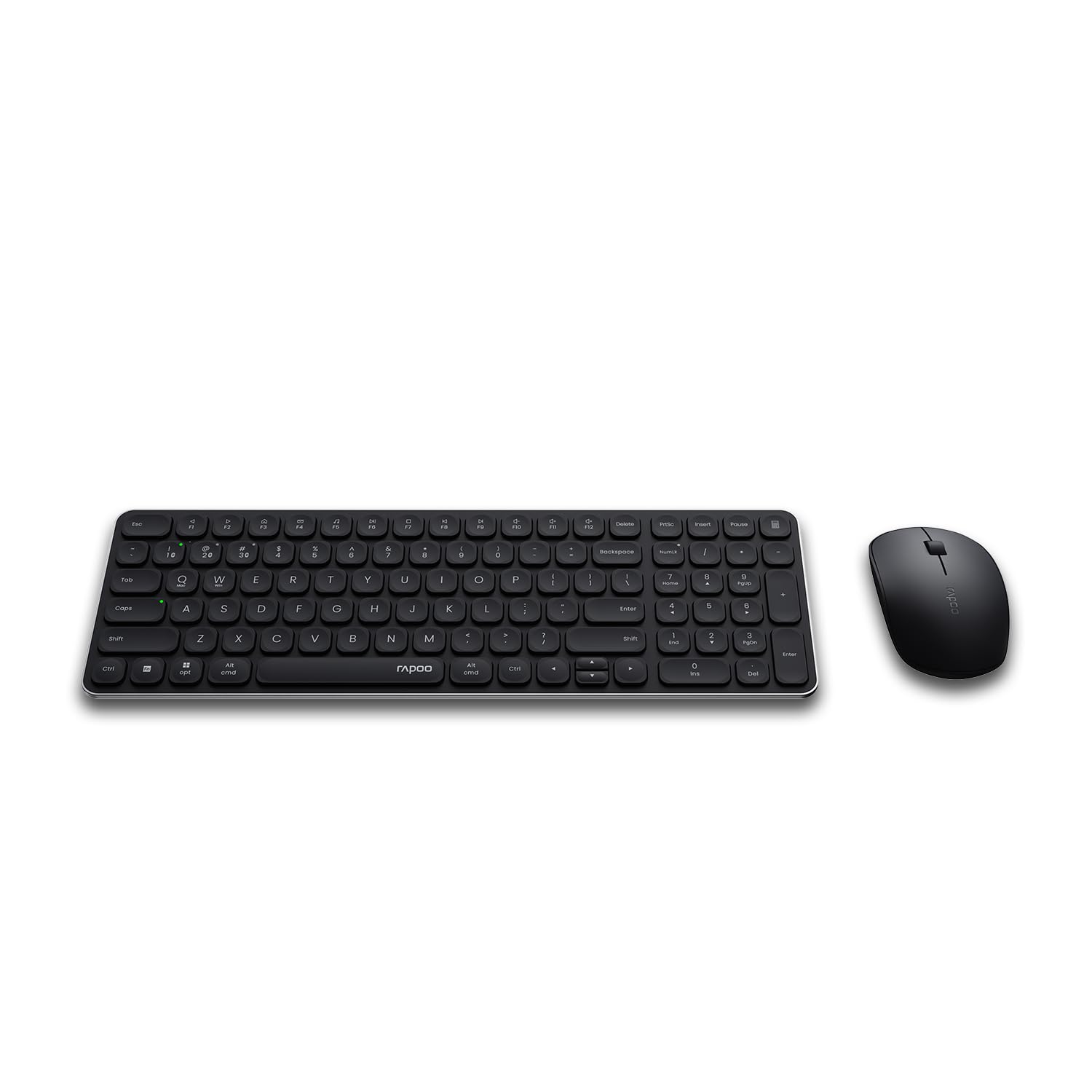 Rapoo 9320M Bluetooth 4.0, 5.0 + 2.4G Wireless Multi-Mode Keyboard Mouse Combo, Aluminum Base, 2400 DPI, 10M Range, Compact