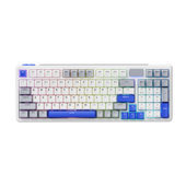 Rapoo V700DIY-98 Wireless Mechanical Keyboard, BT5.0 + 2.4GHz, Hot Swappable Custom Gaming Keyboard, Speed Silver Linear Switch, 16.8M Per-Key RGB, Gasket Mount, Creamy Sound, Full NKRO Anti-Ghosting