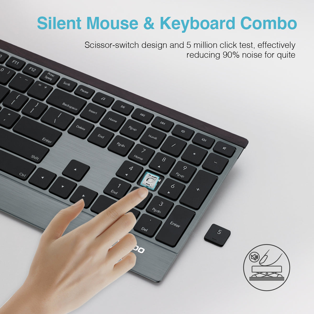 Rapoo 9500M Multi-Device Wireless Keyboard and Mouse Combo
