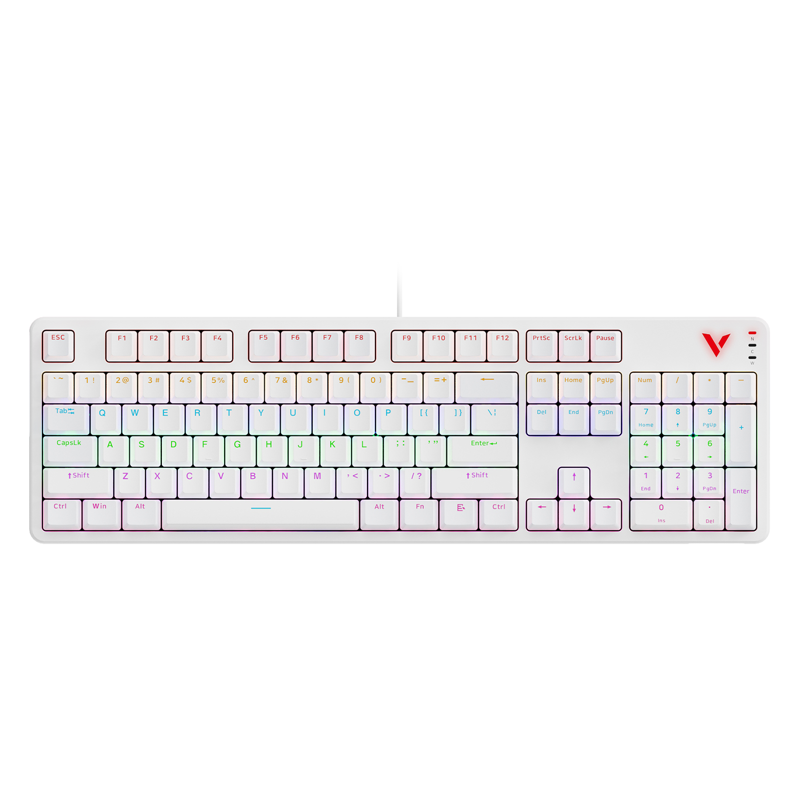 Rapoo V500 Pro Wired Mechanical Gaming Keyboard 104/98/87 Keys