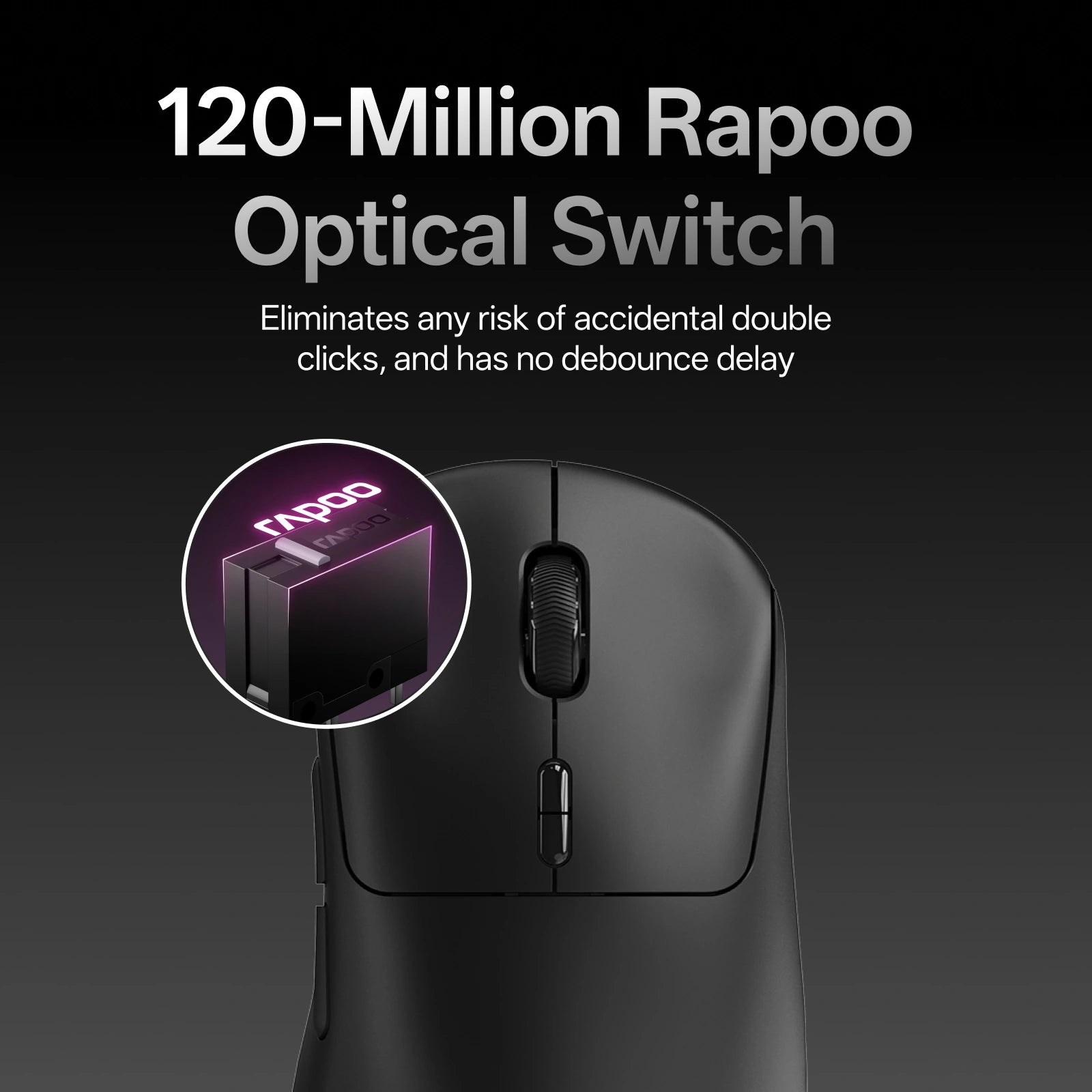 Rapoo VT3 MAX Ergonomic Wireless Esports Gaming Mouse 120 million optical switch