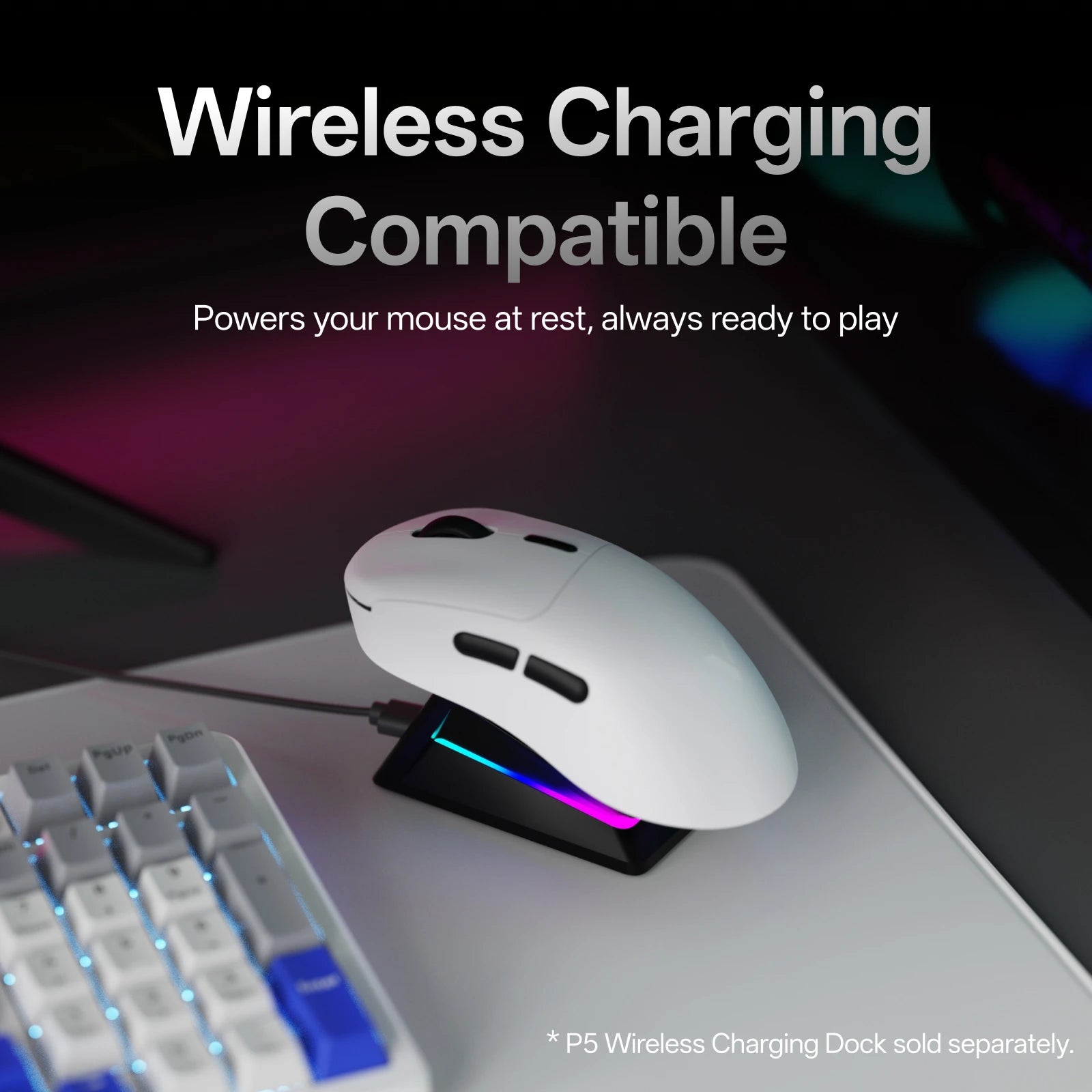 Rapoo VT3 MAX Ergonomic Wireless Esports Gaming Mouse support wireless charging