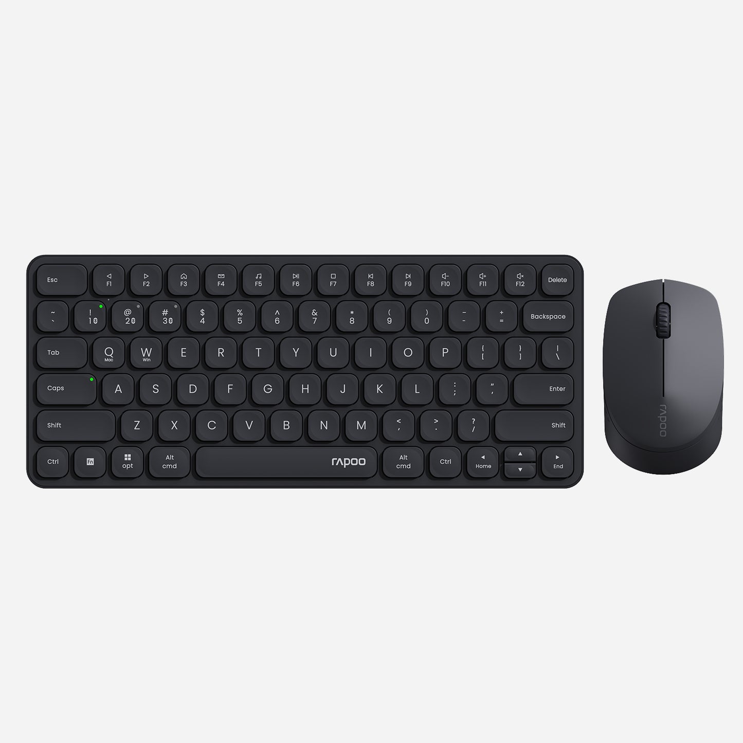 Rapoo 9010M Multi-Device Keyboard and Mouse Combo, 2.4GHz/Bluetooth 5.0/4.0 Wireless Keyboard & Mouse Set for Windows/Mac/Linux/Chrome, Support 4 Devices, Low-Profile Silent Click, Battery Powered