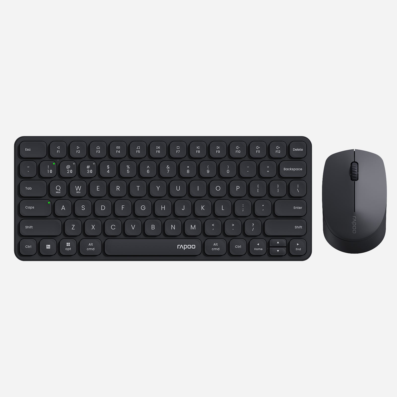 Rapoo 9010M Multi-Device Keyboard and Mouse Combo, 2.4GHz/Bluetooth 5.0/4.0 Wireless Keyboard & Mouse Set for Windows/Mac/Linux/Chrome, Support 4 Devices, Low-Profile Silent Click, Battery Powered