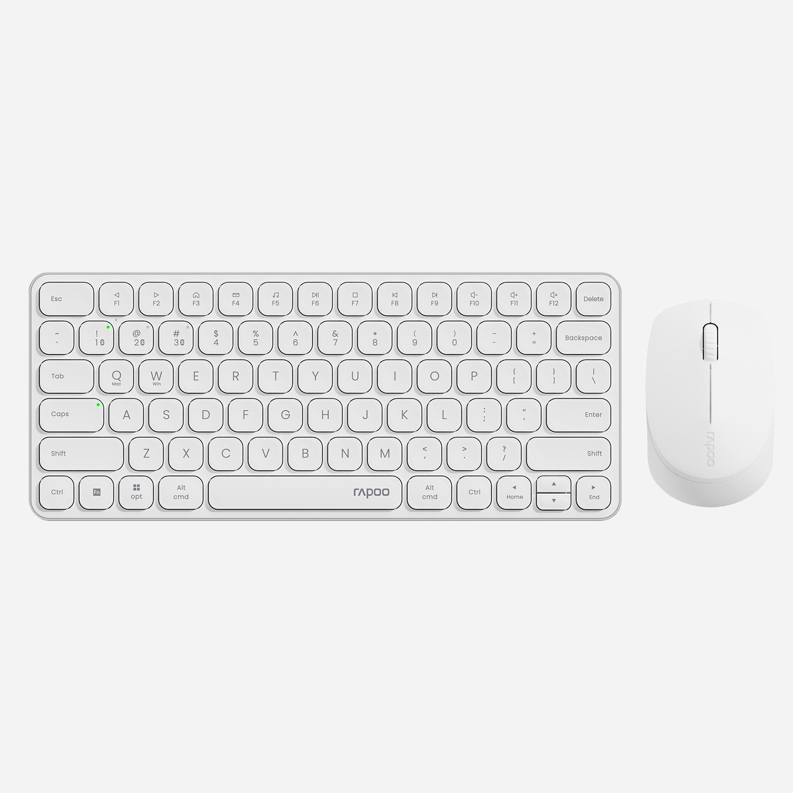 Rapoo 9010M Multi-Device Keyboard and Mouse Combo, 2.4GHz/Bluetooth 5.0/4.0 Wireless Keyboard & Mouse Set for Windows/Mac/Linux/Chrome, Support 4 Devices, Low-Profile Silent Click, Battery Powered