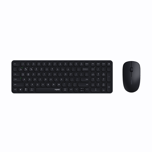 Rapoo 9320M Bluetooth 4.0, 5.0 + 2.4G Wireless Multi-Mode Keyboard Mouse Combo, Aluminum Base, 2400 DPI, 10M Range, Compact