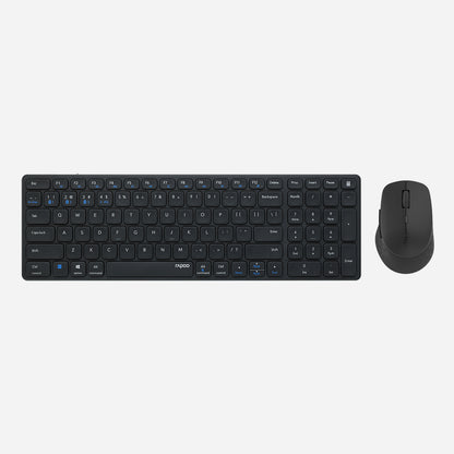 Rapoo 9350M Wireless Keyboard and Mouse Combo, Bluetooth + 2.4GHz Multi-Device Keyboard & Mouse Set for PC/Laptop/Mac