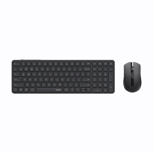 Rapoo 9350S US Wireless Keyboard & Mouse Combo – Bluetooth 4.0/5.0, 2.4GHz, 99-Key Layout, 800-2400 DPI, Aluminum Alloy, FN Hotkeys, 230/240h Battery