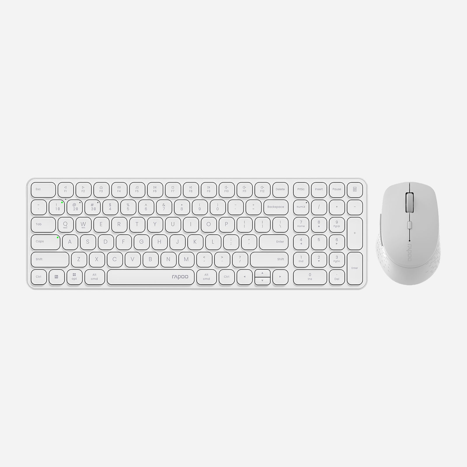 Rapoo 9360M Wireless Keyboard and Mouse Combo, Blade-Series E9310M 99-Key Ultra-Thin Keyboard and M300G Silent Mouse, Support 4 Devices, Quiet, Compact, Battery Powered, for Windows/Mac/Linux/Chrome