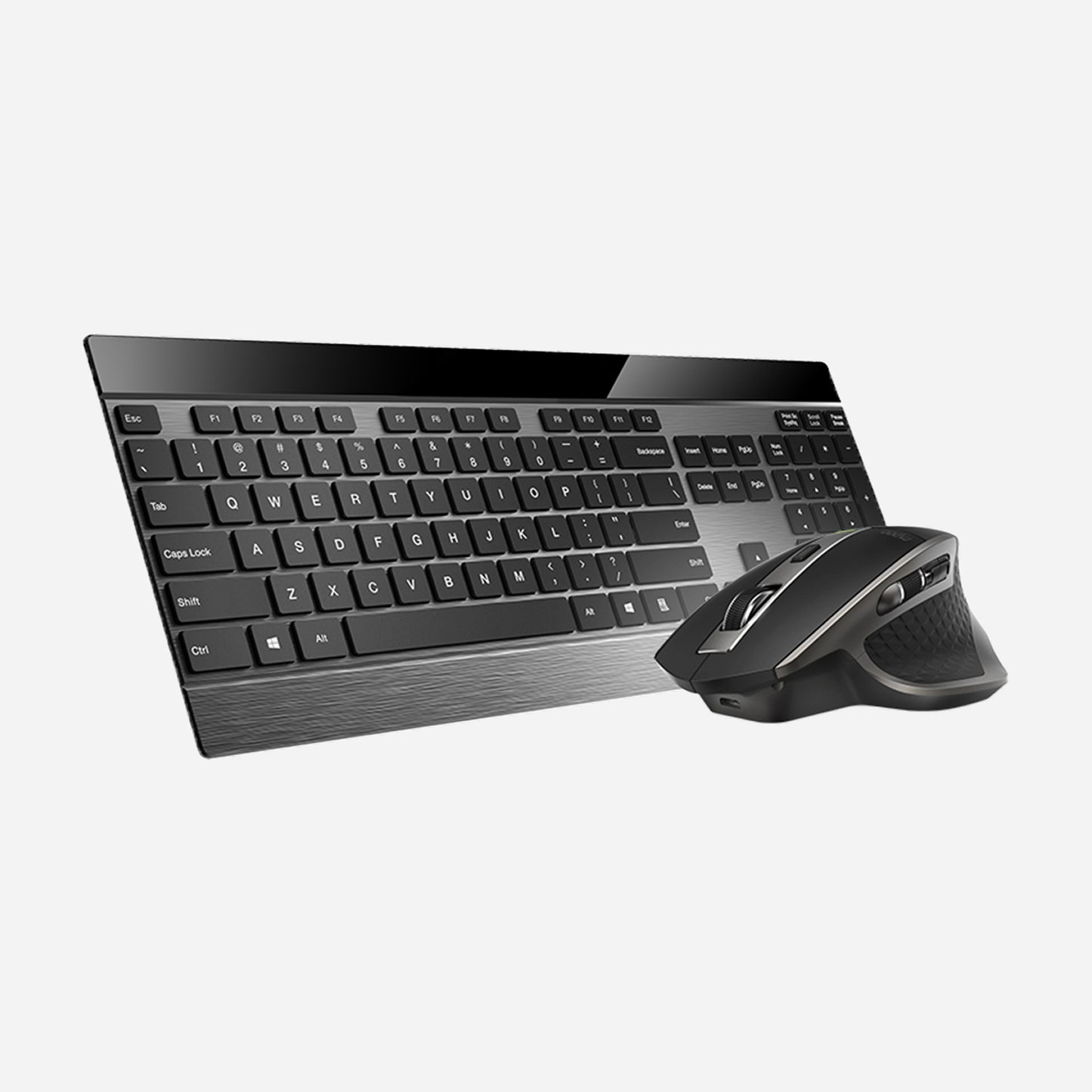 Rapoo 9900M Wireless Keyboard and Laser Mouse Combo, Multi-Device Keyboard and Mouse Set, Support 4 Devices, 0.16-Inch Ultra-Thin, Bluetooth + 2.4GHz Tri-Mode Wireless for Windows/Mac/Linux/Chrome
