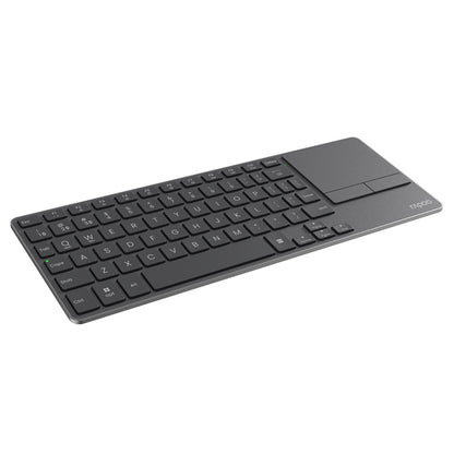 Rapoo E900T Portable Wireless Keyboard with Touchpad, Multi-Device HTPC Keyboard for PC-connected TV/Tablet/Steam Deck/Gaming Console/Raspberry Pi/Mini PC - Support Touch Gestures for Windows & Mac