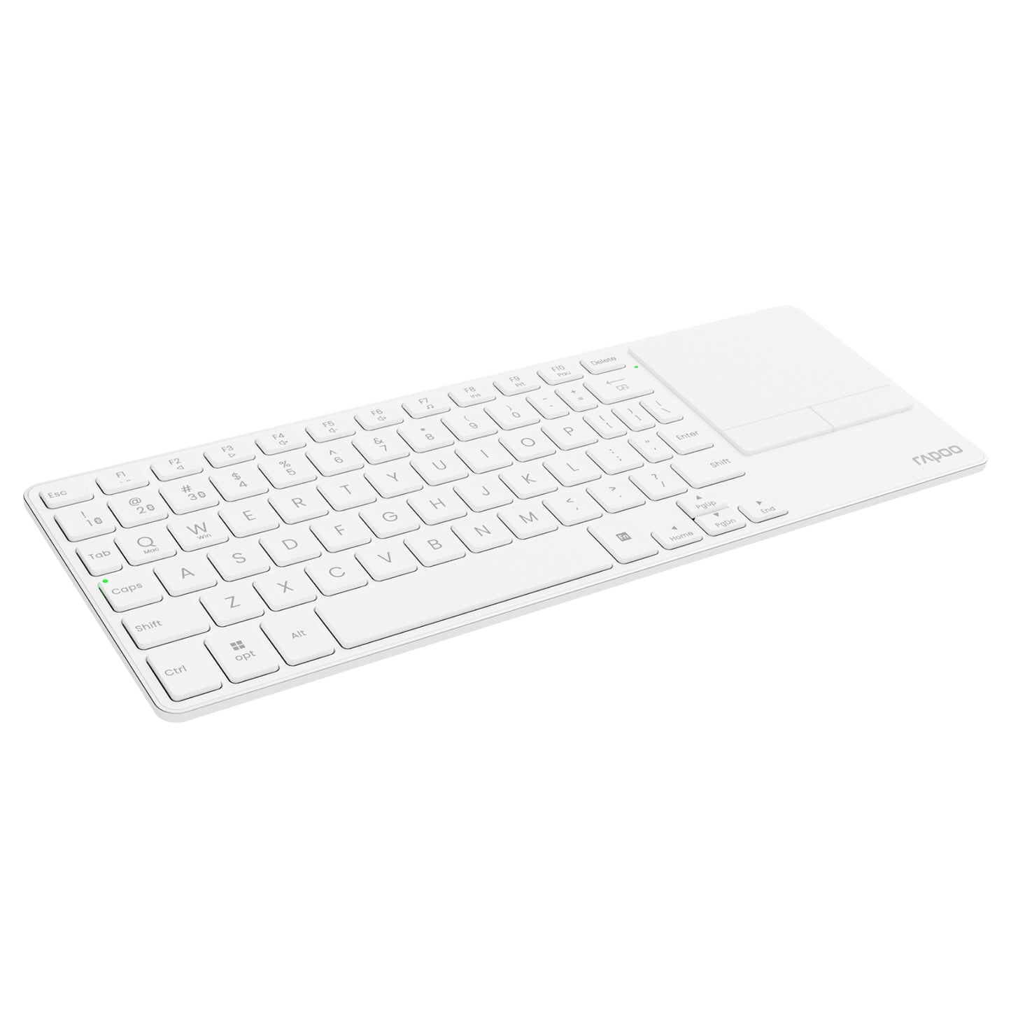 Rapoo E900T Portable Wireless Keyboard with Touchpad, Multi-Device HTPC Keyboard for PC-connected TV/Tablet/Steam Deck/Gaming Console/Raspberry Pi/Mini PC - Support Touch Gestures for Windows & Mac