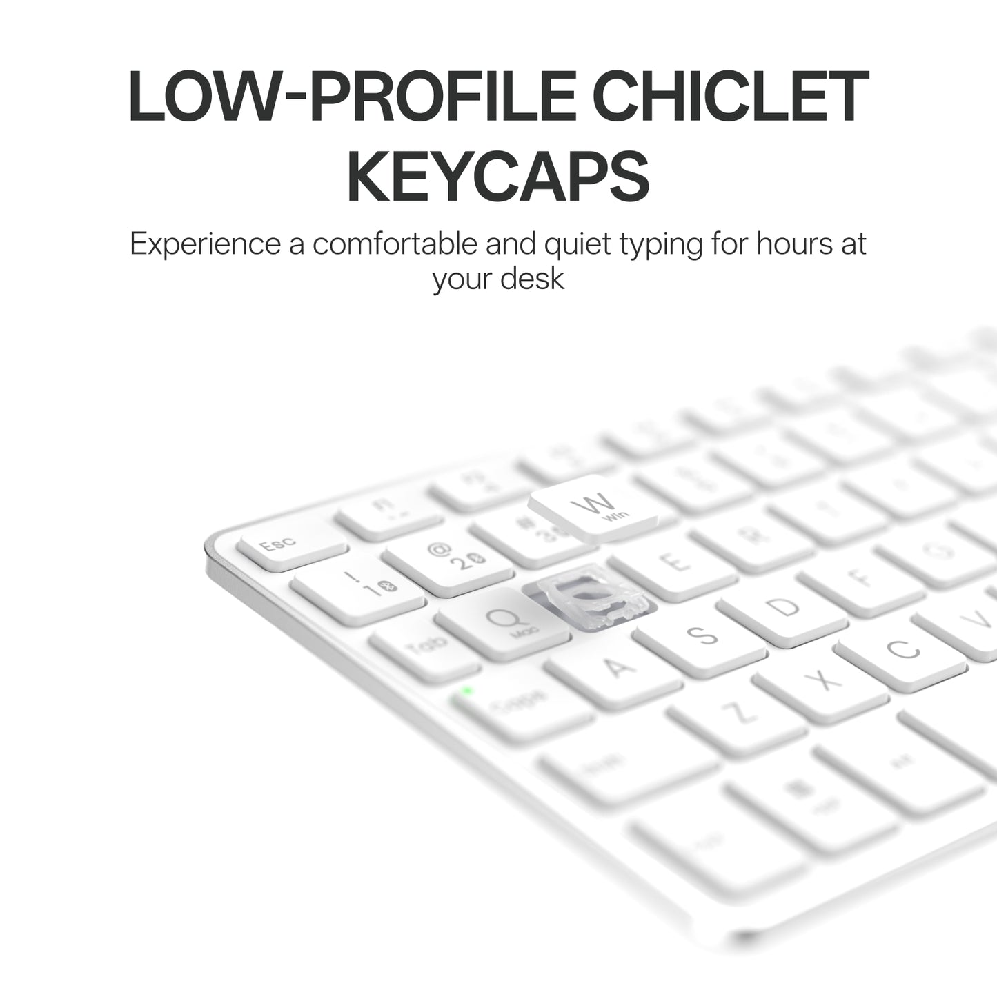 Rapoo E900T Portable Wireless Keyboard with Touchpad, Multi-Device HTPC Keyboard for PC-connected TV/Tablet/Steam Deck/Gaming Console/Raspberry Pi/Mini PC - Support Touch Gestures for Windows & Mac