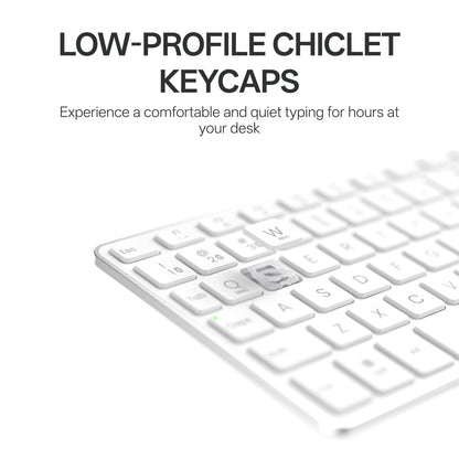Rapoo E900T Portable Wireless Keyboard with Touchpad, Multi-Device HTPC Keyboard for PC-connected TV/Tablet/Steam Deck/Gaming Console/Raspberry Pi/Mini PC - Support Touch Gestures for Windows & Mac