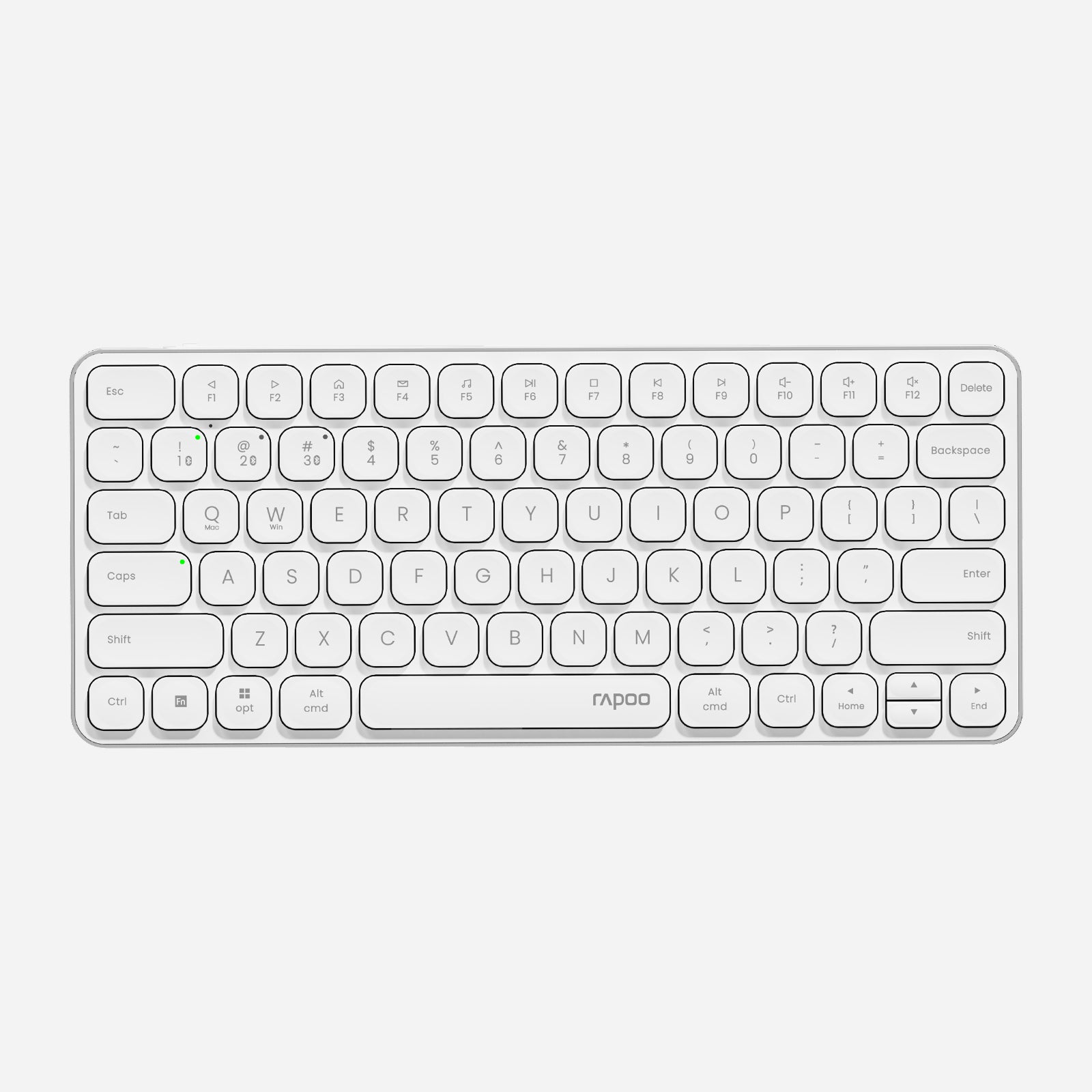 Rapoo E9050L Multi-Device Wireless Keyboard, Blade-Series E9050L 78-Key Ultra-Thin Keyboard, Support 4 Devices, Low-Profile, Quiet, USB-C, Rechargeable, Al-Alloy Frame, for Windows/Mac/Linux/Chrome