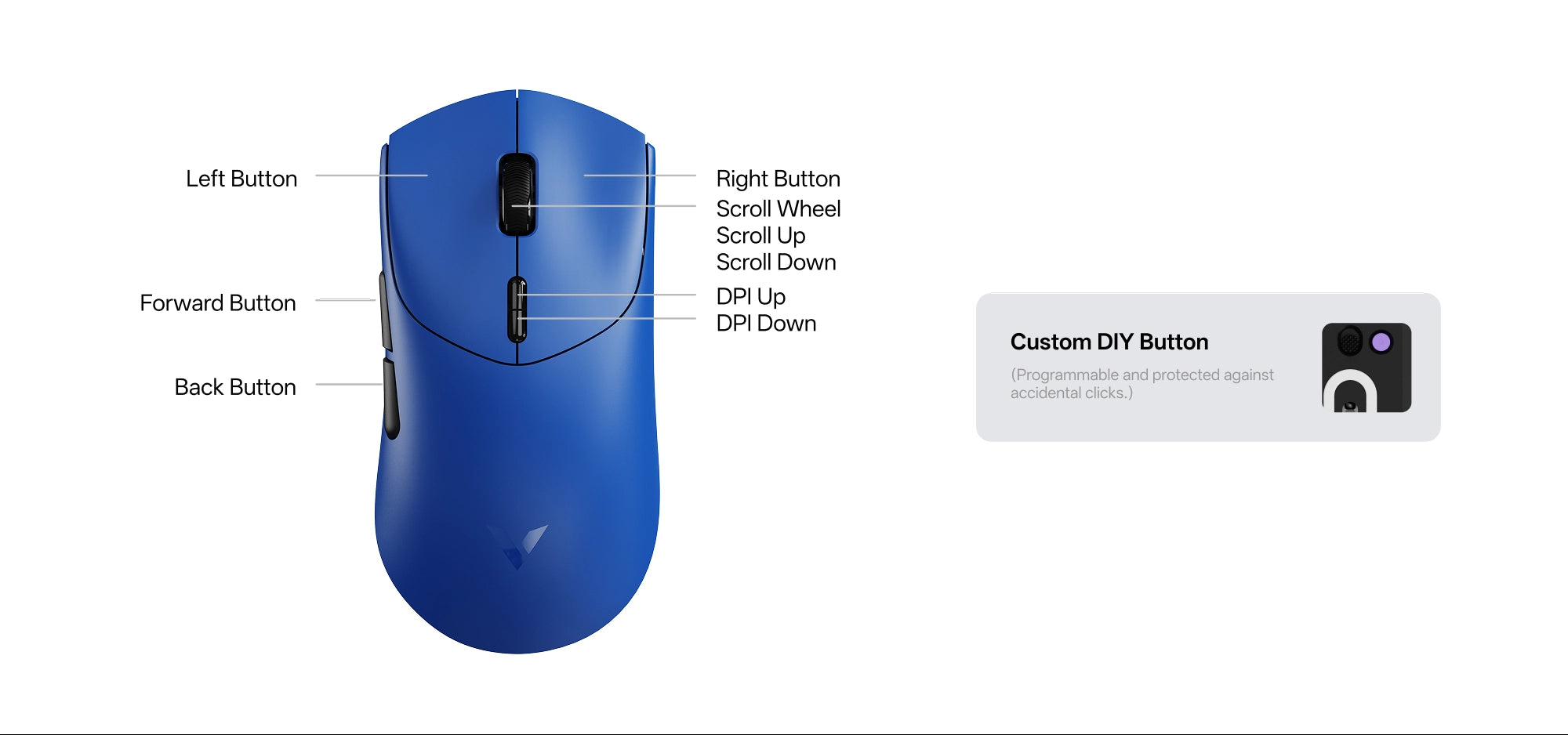 Rapoo VT7 series programmable buttons and onboard memory