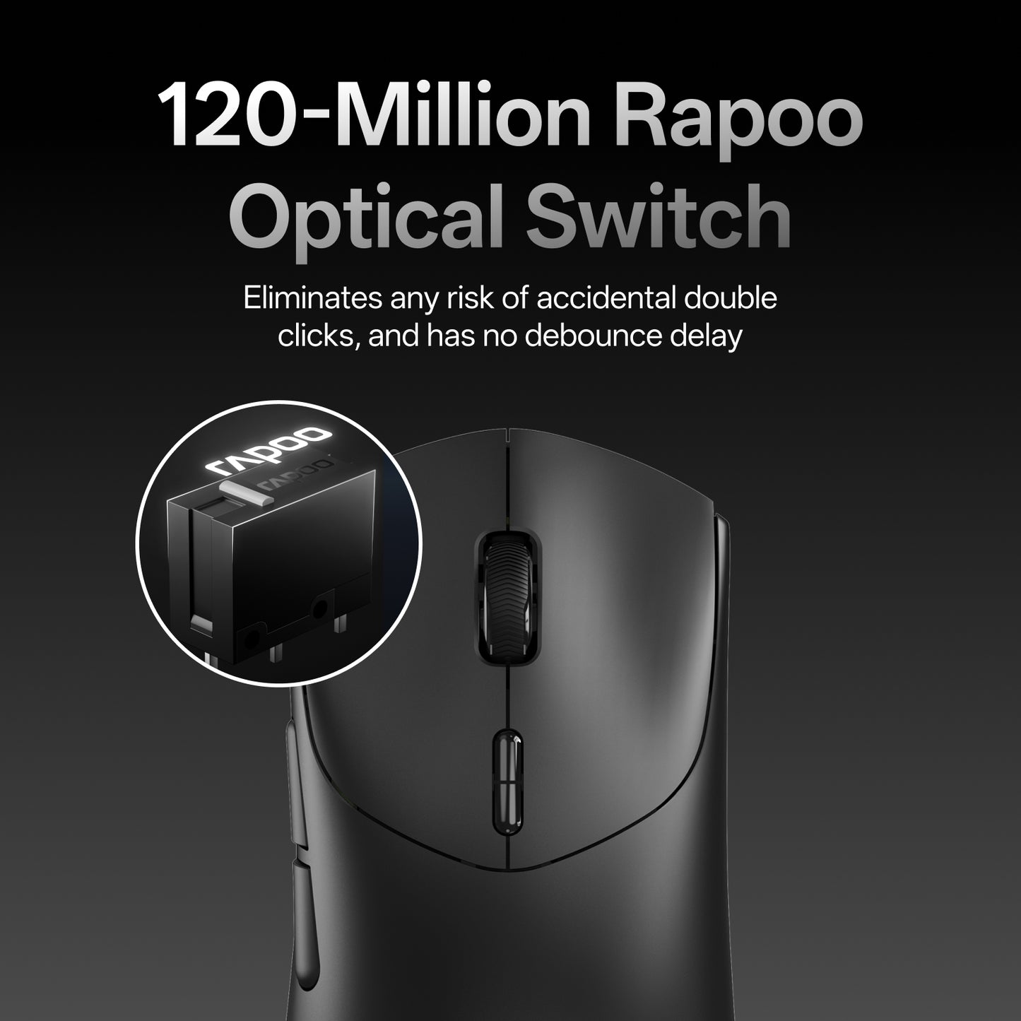 Rapoo VT7 MAX Wireless Gaming Mouse, True 8K Wireless Polling Rate, 53g Lightweight, Up to 500 Hr Battery, Nordic nRF54L15 MCU, 120-Million Optical Switch, 10 Programmable Buttons, Macro Enabled