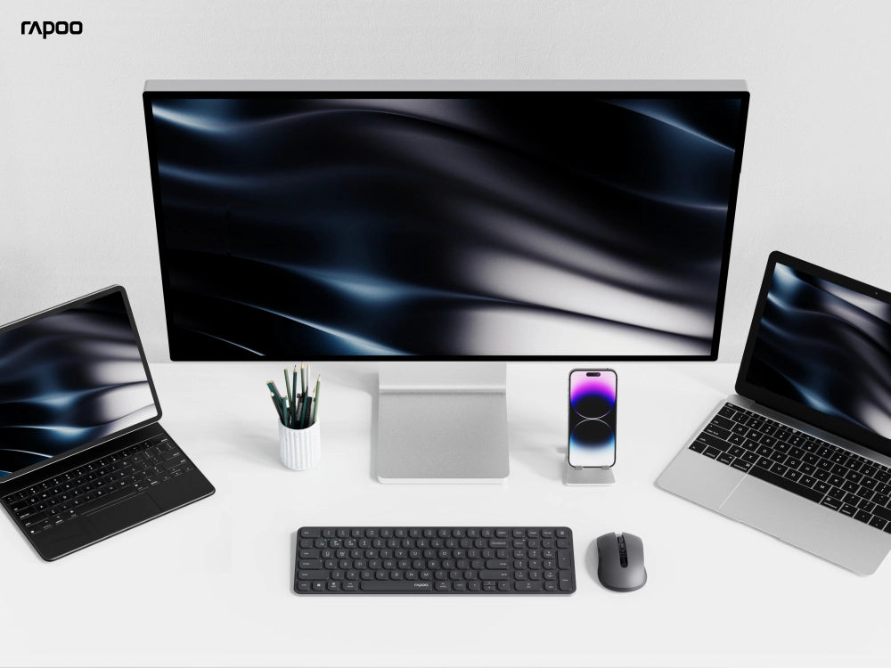 Wireless keyboard and mouse combo suitable for multi-device office use