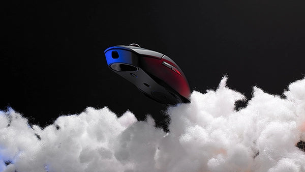 lightweight gaming mouse floating on clouds
