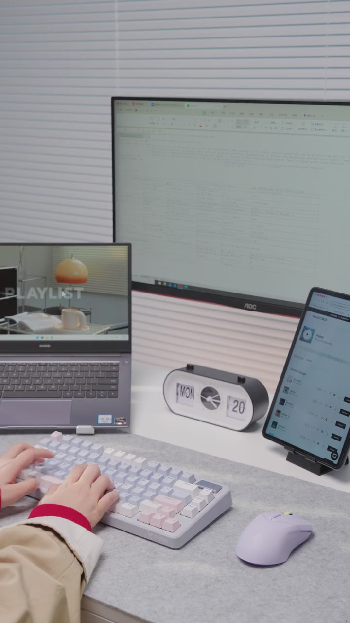 Wireless Mouse And Keyboard Combo, Silent Full-Size Computer Keyboard