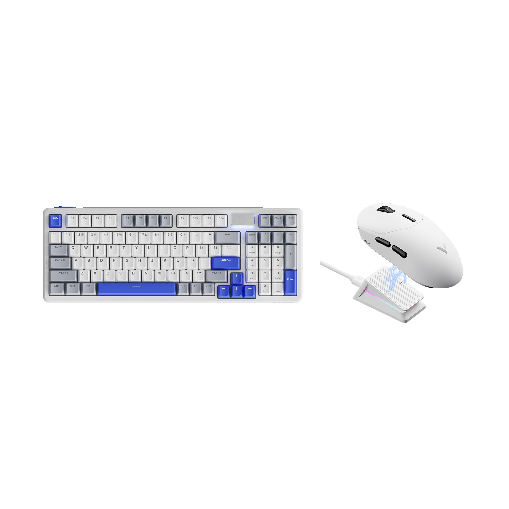 RAPOO VT2 Max Gen-2 & V700-98 Gaming Combo with P5 Charging Dock